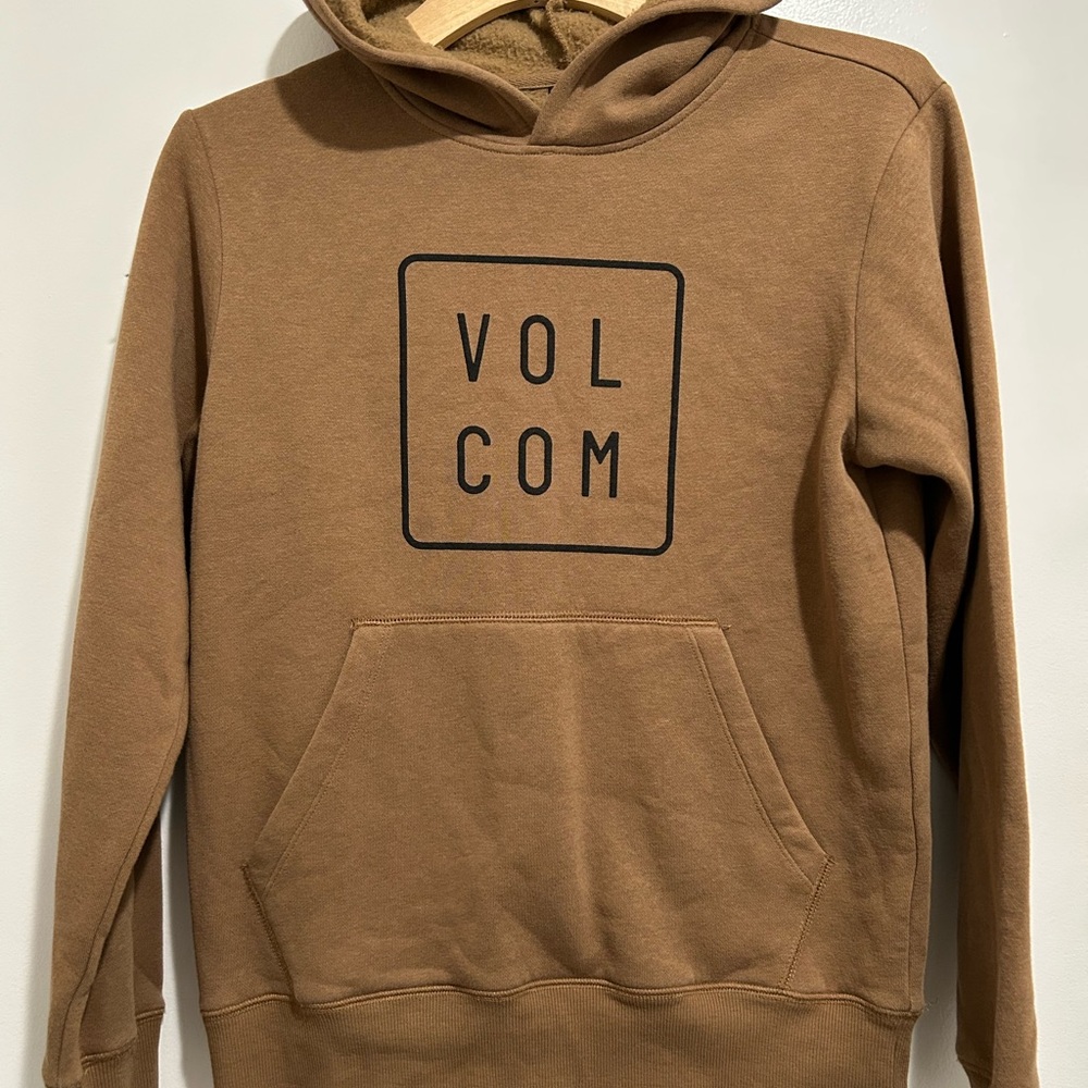 Volcom Tan Hoodie with Logo